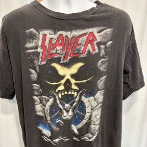 Vintage Slayer Live Intrusion Band Heavy Metal Winterland 90s T Shirt Size XL